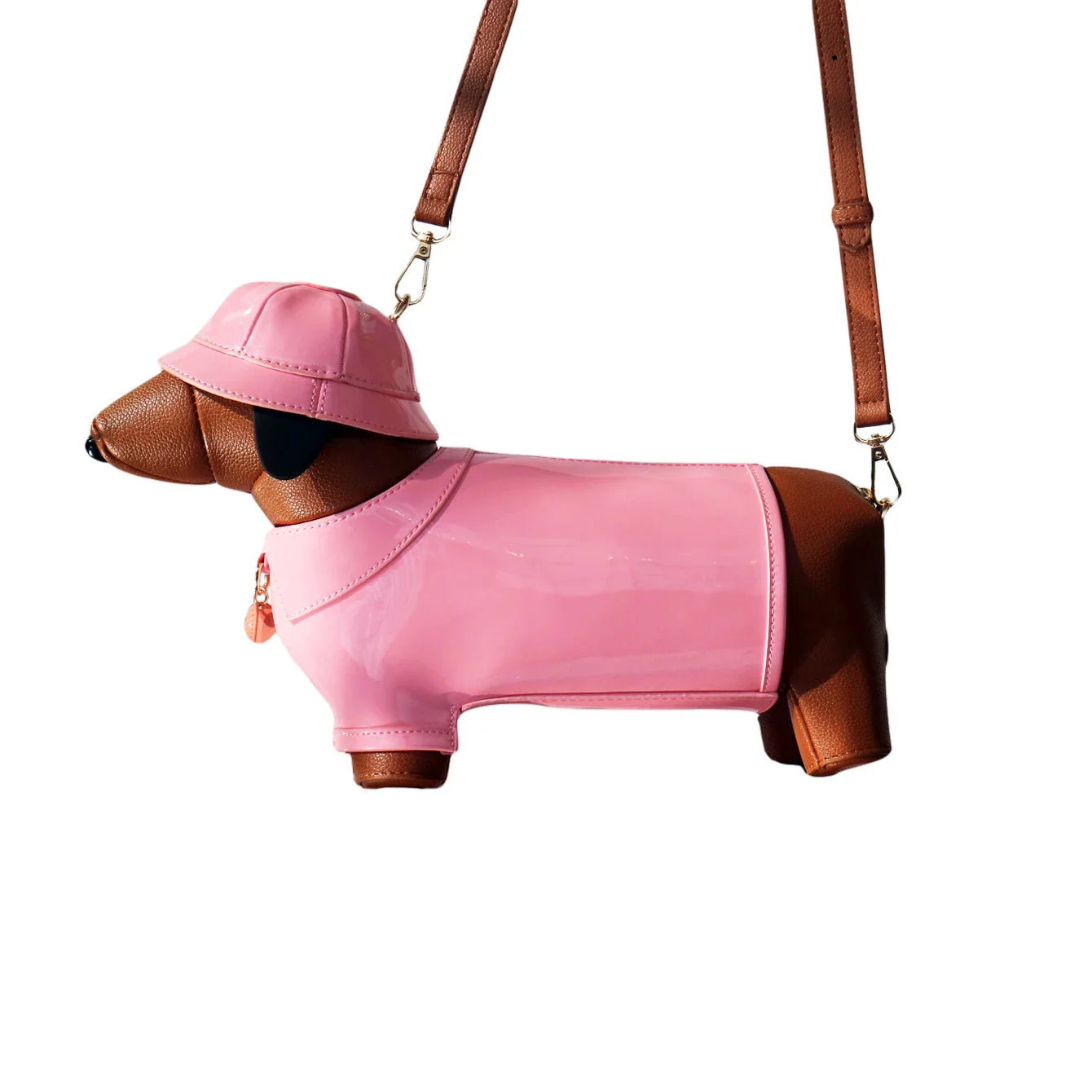 Golden Explorer Sausage Dog Luxury Handbag | FREE SHIPPING