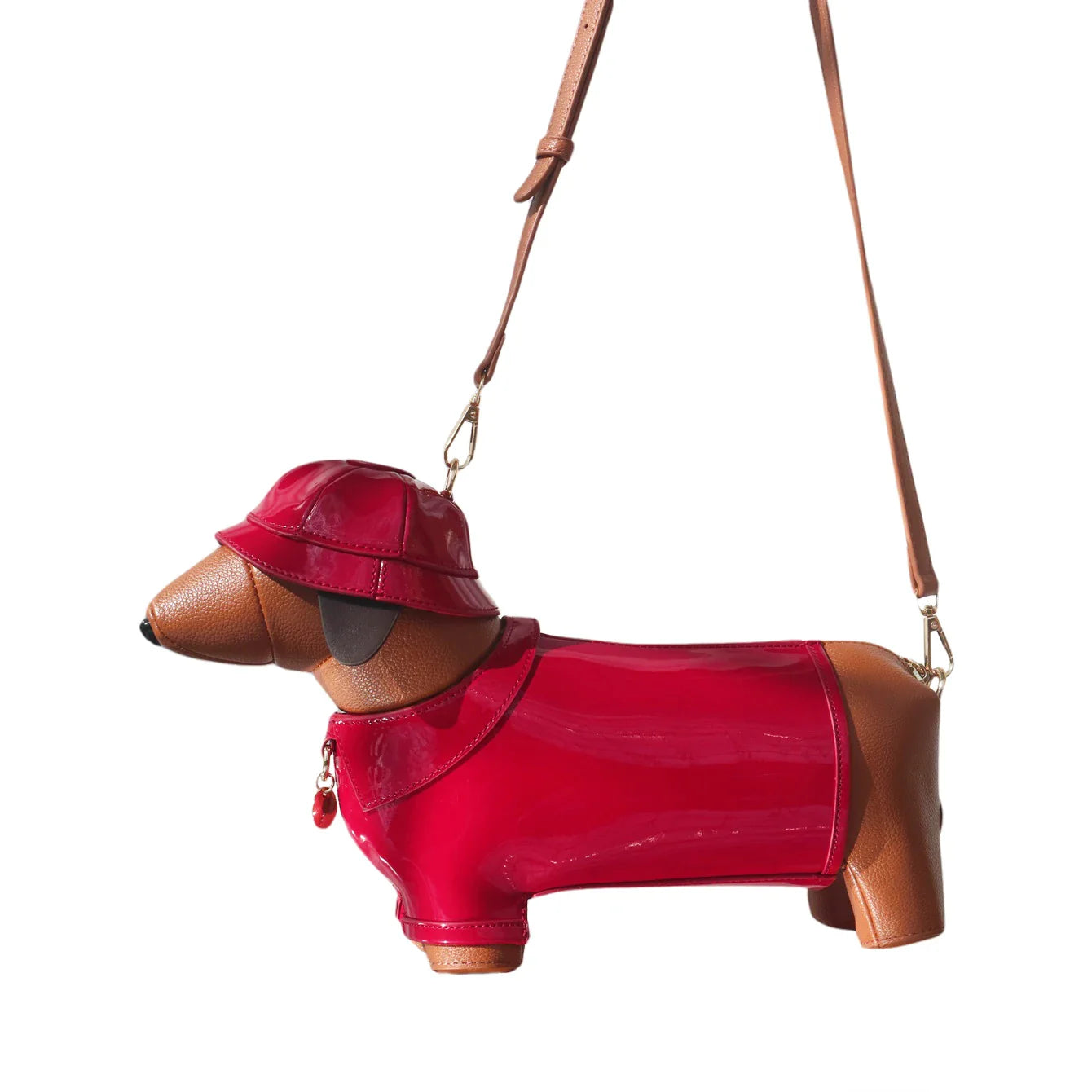 Golden Explorer Sausage Dog Luxury Handbag | FREE SHIPPING
