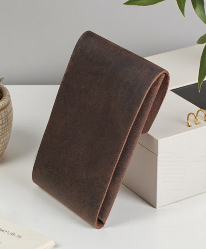 Flip Genuine Leather Wallet - Brown
