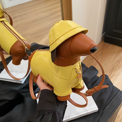 Golden Explorer Sausage Dog Luxury Handbag | FREE SHIPPING